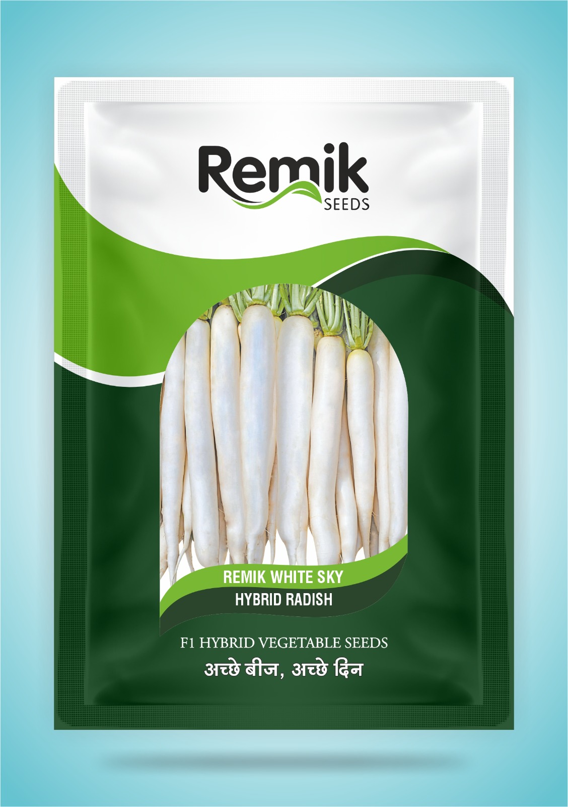 Radish Remik white sky - 250 gm (HYBRID )